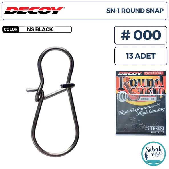 Decoy SN-1 Round Snap Klips BN #000 12lb (13 Adet) ürün görseli 1