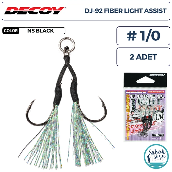 Decoy DJ-92 Fiber Tüylü Çiftli Asist İğnesi #1/0 (2 Adet) ürün görseli 1