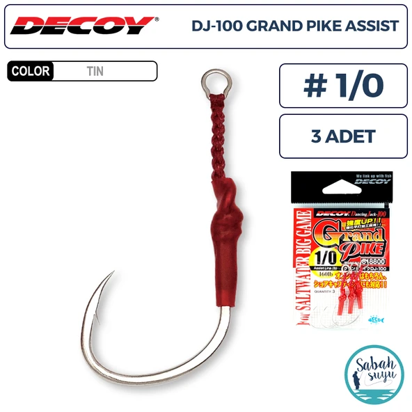 Decoy DJ-100 Grand Pike Tekli Asist İğnesi #1/0 (3 Adet) ürün görseli 1