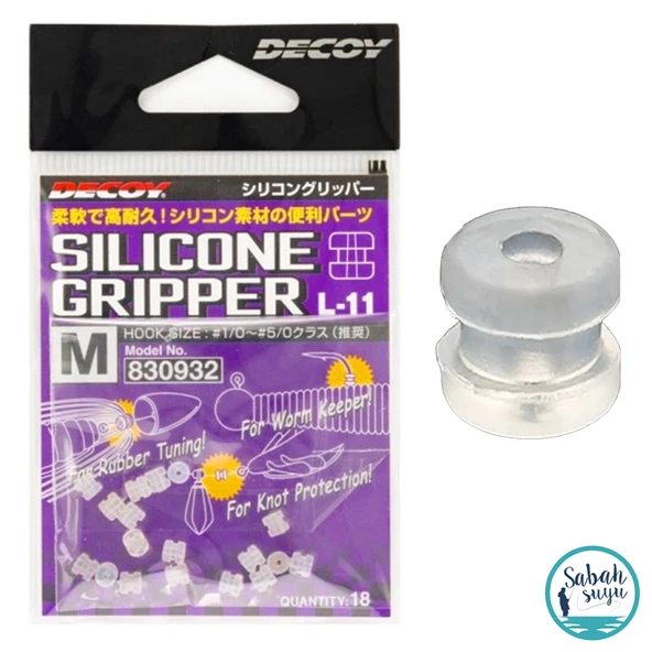 Decoy L-11 Silicone Gripper Püskül Kilidi #M Şeffaf (14 Adet) ürün görseli 1