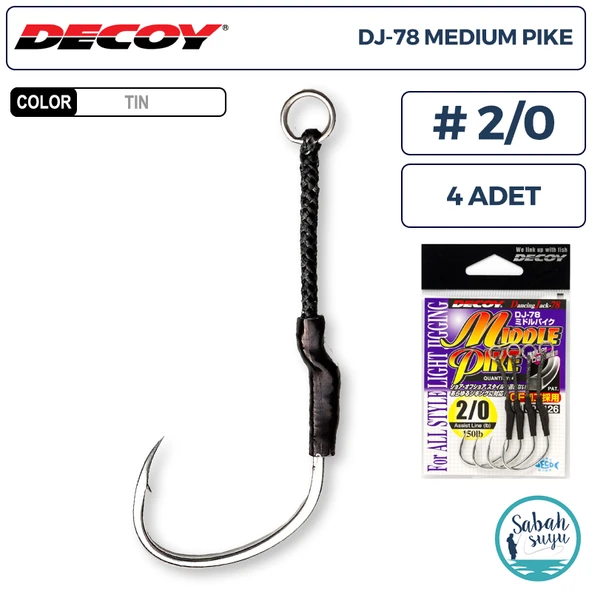 Decoy DJ-78 Middle Pike Tekli Asist İğnesi #2/0 (4 Adet) ürün görseli 1