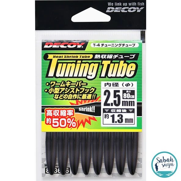 Decoy T-4 Tuning Tube Makaron 2.5mm 80cm Siyah ürün görseli 1