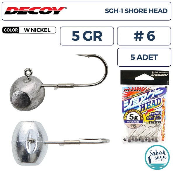 Decoy SGH-1 Shore Jighead 5gr #6 WN (5 Adet) ürün görseli 1