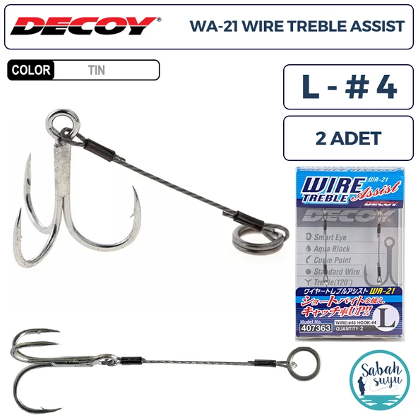 Decoy WA-21 Çelik Telli Üçlü İğne Asist L #4 (2 Adet) ürün görseli 1