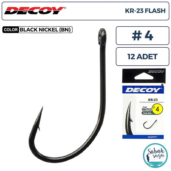 Decoy KR-23 Flash Delikli Olta İğnesi BN #4 (12 Adet) ürün görseli 1