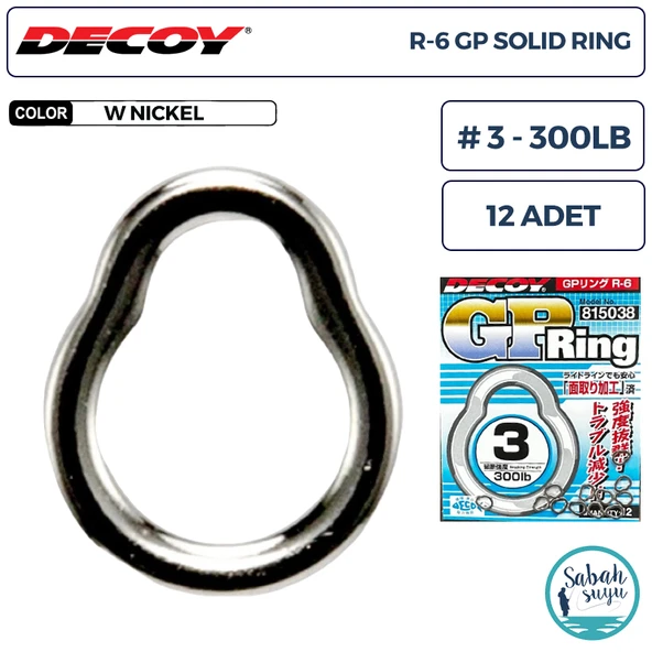 Decoy R-6 GP Solid Ring (Kapalı Halka) #3 300lb (12 Adet) ürün görseli 1