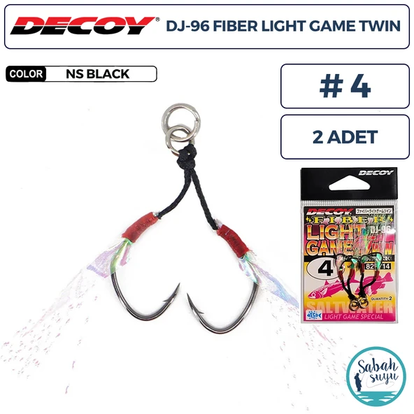 Decoy DJ-96 Fiber Light Game Tüylü Çiftli Asist İğnesi #4 (2 Adet) ürün görseli 1