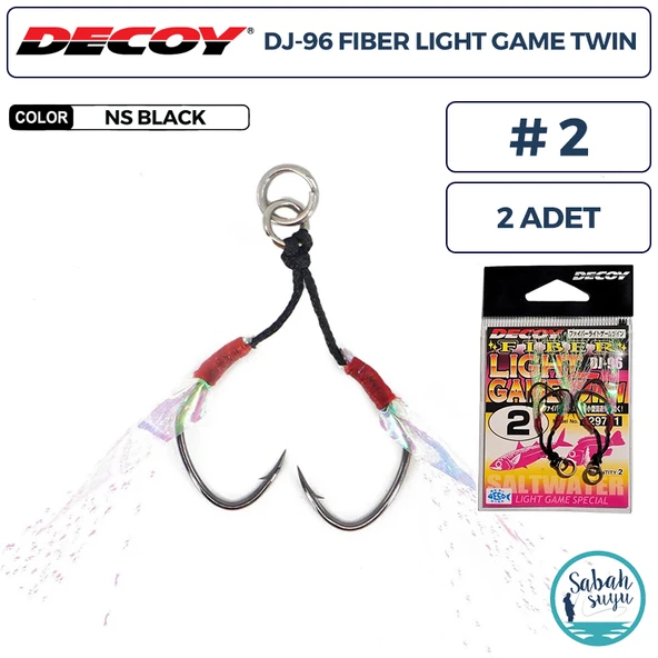 Decoy DJ-96 Fiber Light Game Tüylü Çiftli Asist İğnesi #2 (2 Adet) ürün görseli 1