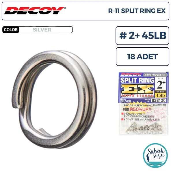 Decoy R-11 Split Ring EX Halka #2+ 45lb (18 Adet) ürün görseli 1