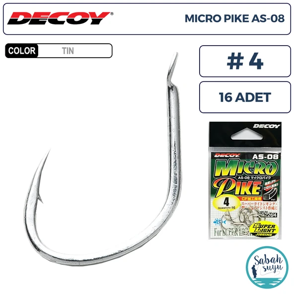 Decoy AS-08 Micro Pike Super Light Jigging Asist İğne TIN #4 (16 Adet) ürün görseli 1
