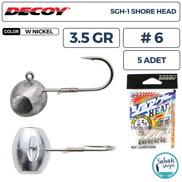 Decoy SGH-1 Shore Jighead 3.5gr #6 WN (5 Adet) ürün görseli 1