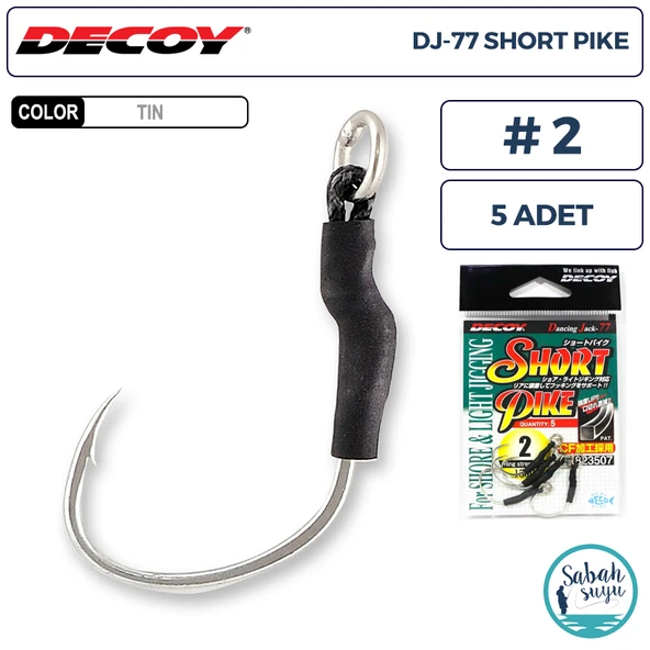 Decoy DJ-77 Short Pike Tekli Arka Asist İğnesi #2 (5 Adet) ürün görseli 1