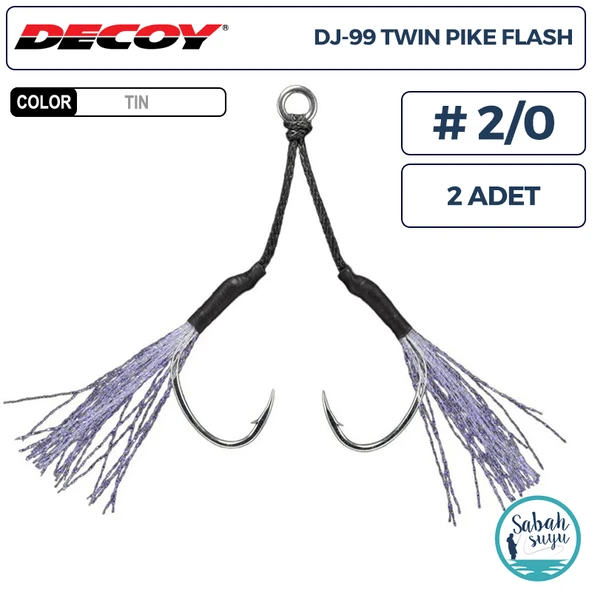 Decoy DJ-99UV Twin Pike Flash Tüylü Çiftli Asist İğnesi #2/0 (2 Adet) ürün görseli 1