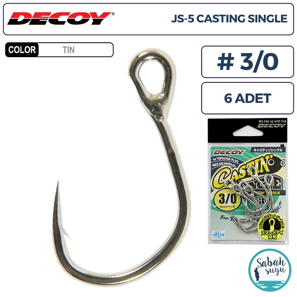 Decoy JS-5 Casting Single Tekli İğne #3/0 (6 Adet) ürün görseli 1