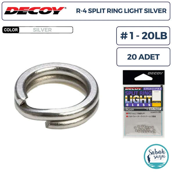 Decoy R-4 Split Ring Halka Light Silver #1 20lb (20 Adet) ürün görseli 1