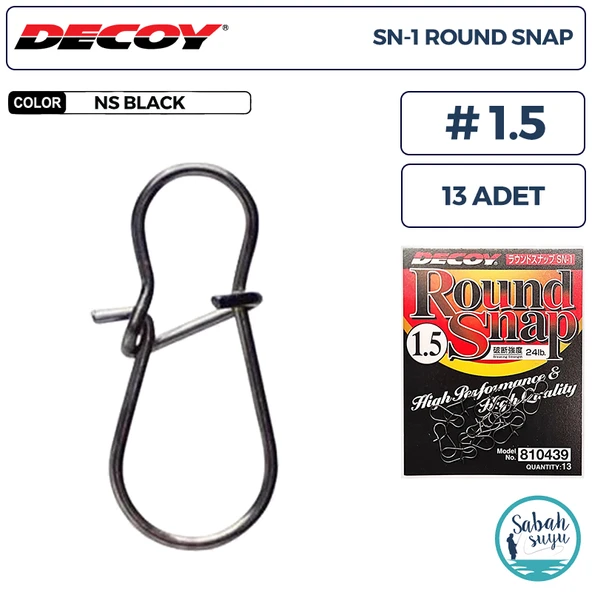 Decoy SN-1 Round Snap Klips BN #1.5 24lb (13 Adet) ürün görseli 1