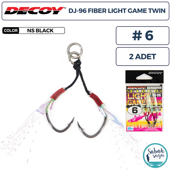 Decoy DJ-96 Fiber Light Game Tüylü Çiftli Asist İğnesi #6 (2 Adet) ürün görseli 1