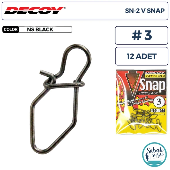 Decoy SN-2 V Snap Klips #3 45lb (12 Adet) ürün görseli 1