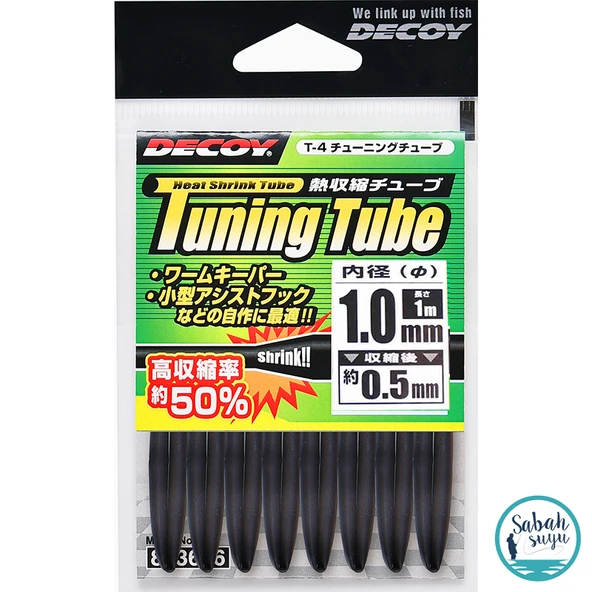 Decoy T-4 Tuning Tube Makaron 1.0mm 1mt Siyah ürün görseli 1