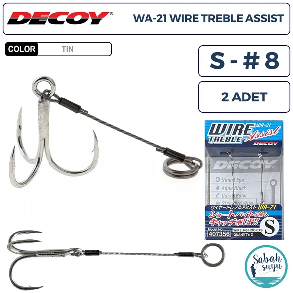 Decoy WA-21 Çelik Telli Üçlü İğne Asist S #8 (2 Adet) ürün görseli 1