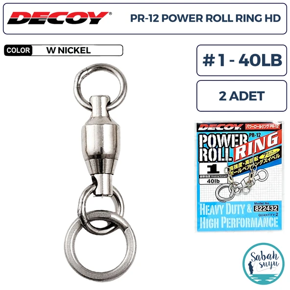 Decoy PR-12 Powerroll Ring Halkalı Fırdöndü #1 40lb (2 Adet) ürün görseli 1