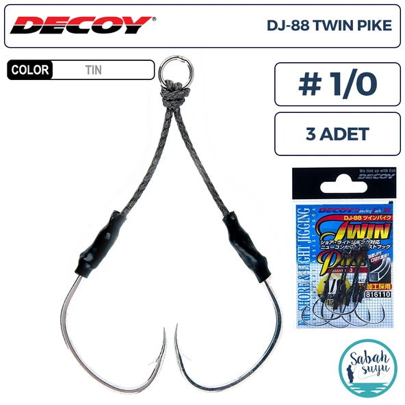 Decoy DJ-88 Twin Pike Çiftli Asist İğnesi #1/0 (3 Adet) ürün görseli 1