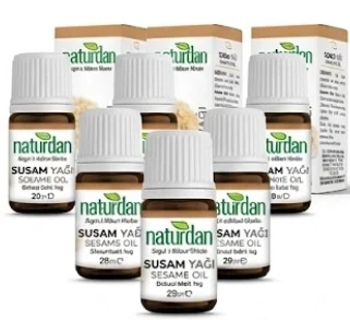 Susam(Sesame Seed Oil) yağı %100 Doğal Saf 20 ml 6 lü set ürün görseli 1