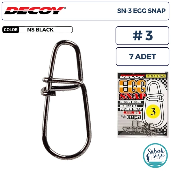 Decoy SN-3 Egg Snap Klips #3 70lb (7 Adet) ürün görseli 1