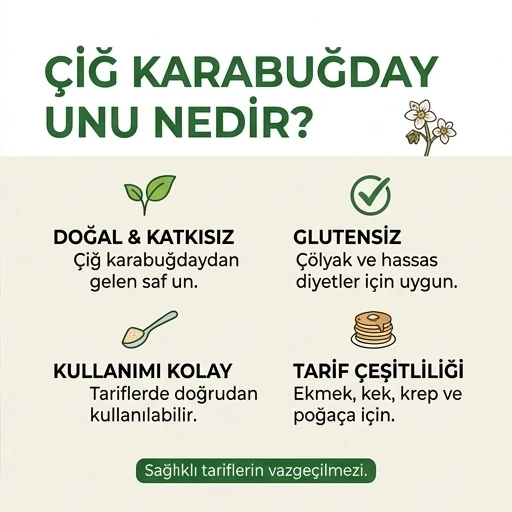 Çiğ Karabuğday Unu - 50 gr - Resim 2