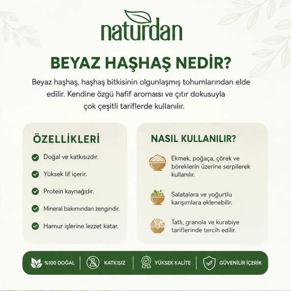 Beyaz Haşhaş - 500 gr - Resim 2