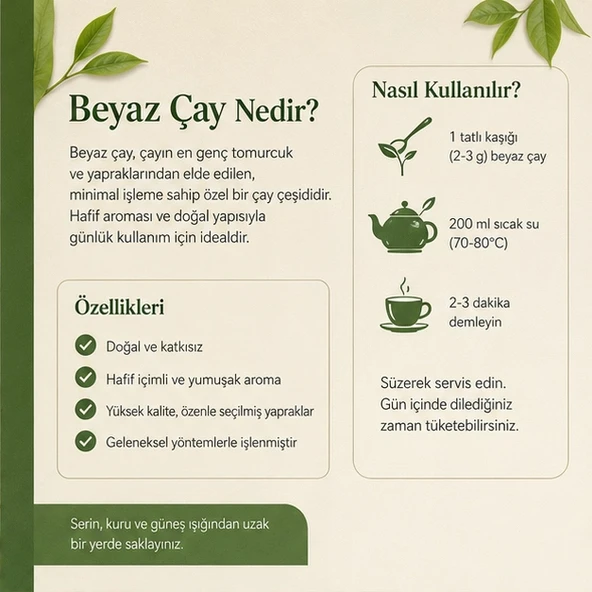 Beyaz Çay Bitki Çayı - 500 gr - Resim 4