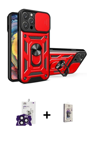 MARSİLYAN™- iPhone 16 Pro Max Kılıf Ahenk Klasik - Siyah Bilvis 3D Cam Ekran Koruyucu + Bilvis Titan Kamera Lens - SH ürün görseli 1