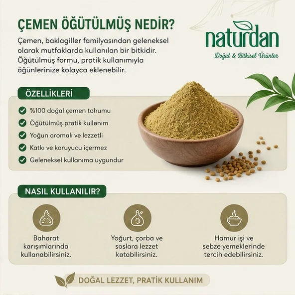 Çemen Öğütülmüş Toz - 5 kg - Resim 2
