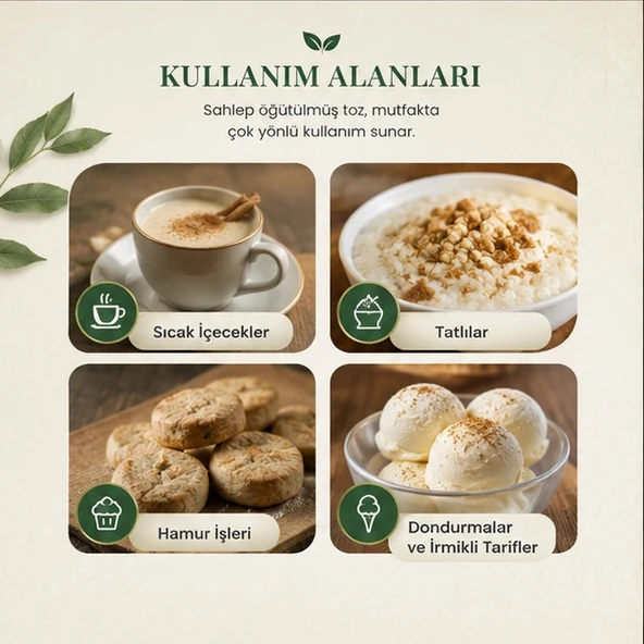saf sahlep öğütülmüş - 100 gr ürün görseli 1
