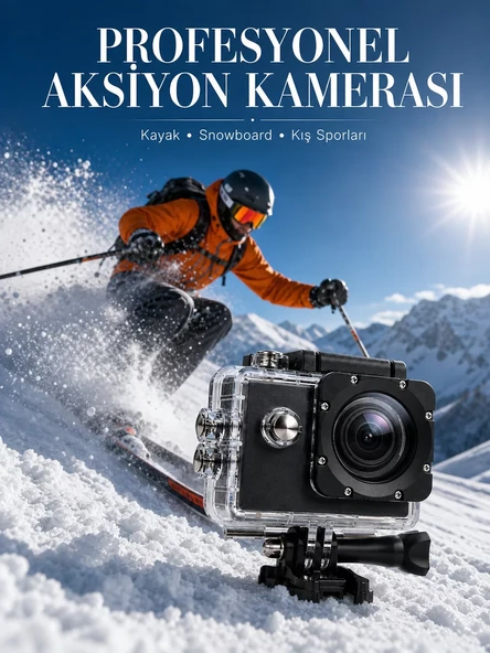 1080P Full HD Spor Kamerası Kompakt ve Dayanıklı Tasarım ürün görseli 1