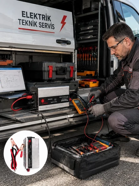 2000W Yüksek Güçlü Araç İnvertörü Priz Çıkışlı Elektrik Dönüştürücü ürün görseli 1