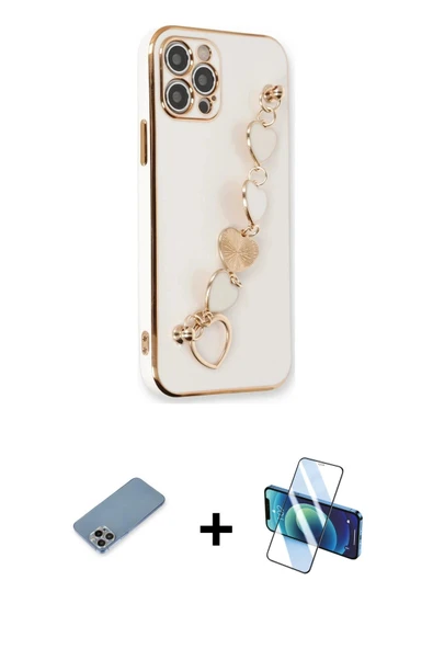 MARSİLYAN™- iPhone 12 Pro Max Kılıf Nova Işık Prime - Siyah 3D Antistatik Cam Ekran Koruyucu + Shine Kamera Lens Koruma ürün görseli 1