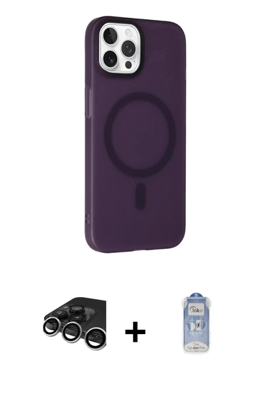MARSİLYAN™- iPhone 15 Pro Max Kılıf Çekirdek Modern Prime - Siyah Joko Magic 5D Cam + Raze Metal Kamera Lens - GS ürün görseli 1