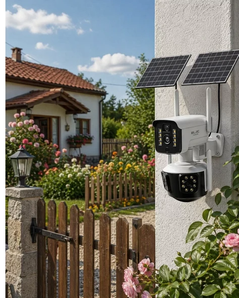 Güneş Enerjili Arsa Kamerası 4G SIM Kartlı Gece Görüşlü Solar Kamera 2 Yıl Garantili ürün görseli 1