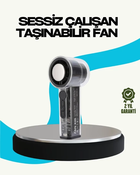 Sessiz Çalışan Taşınabilir Fan | USB Şarjlı ve Kompakt Tasarım ürün görseli 1
