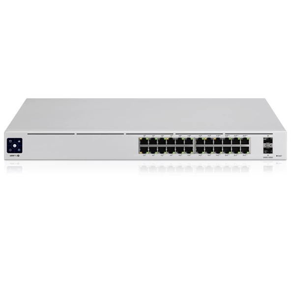 UBIQUITI USW-PRO-24-POE GIGABIT 24 PORT GIGABIT + 2X10GB SFP UPLINK 400W POE YÖNETİLEBİLİR RACKMOUNT SWITCH ürün görseli 1