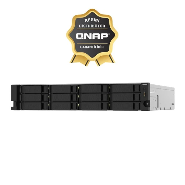 QNAP TS-1232PXU-RP-4GB RAM 12 HDD YUVALI RACK NAS (RESMİ DİSTRİBÜTÖR GARANTİLİ) ürün görseli 1