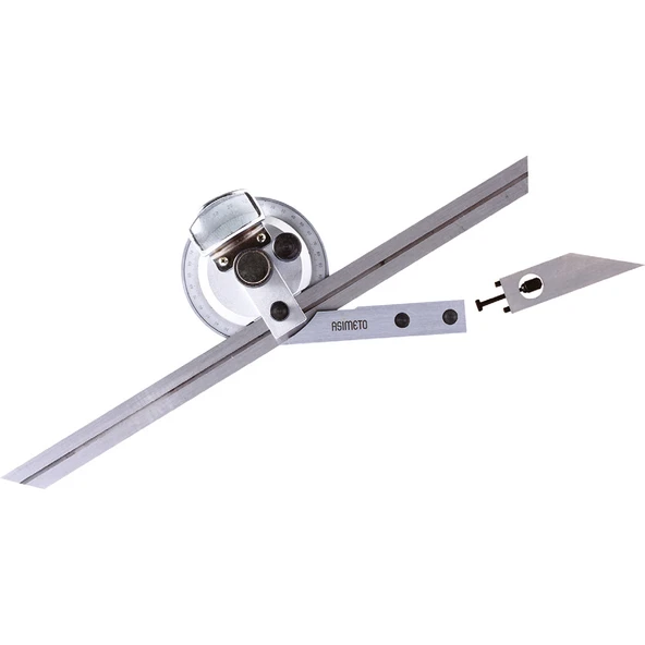 AÇI ÖLÇER 3-ÇUBUK BÜYÜTEÇLİ (150mm, 200mm, 300mm) ürün görseli 1
