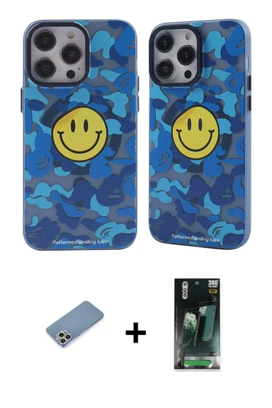 MARSİLYAN™- iPhone 12 Pro Max Kılıf Nova Doku Koleksiyonu - Siyah 360 Mat Full Body Arka Koruyucu + Shine Kamera Lens Ko ürün görseli 1