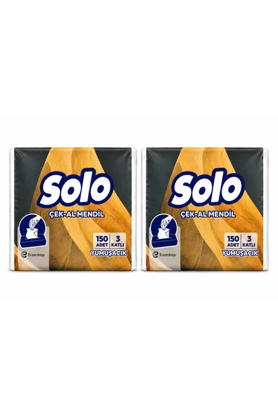 Solo Çek-Al Mendil (2 ADET )150'Lİ 3 Katlı Yumuşak Mendil ürün görseli 1