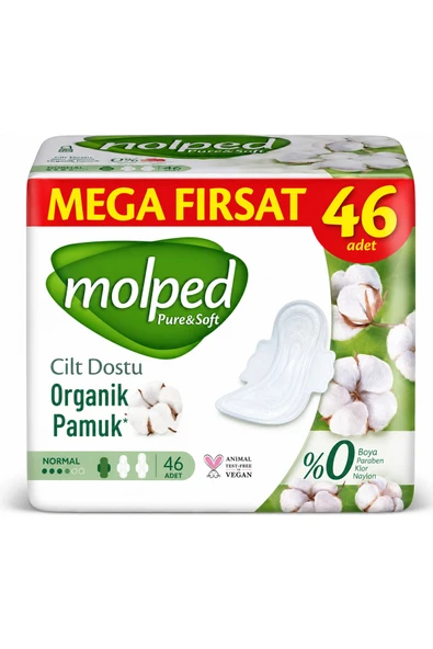 Molped Pure & Soft Normal 46'lı Hijyenik Ped X 4 Paket ürün görseli 1