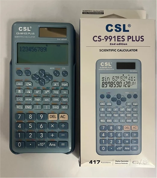CSL CS-991ES PLUS-BLUE Mavi Fonksiyonel Hesap Makinesi ürün görseli 1