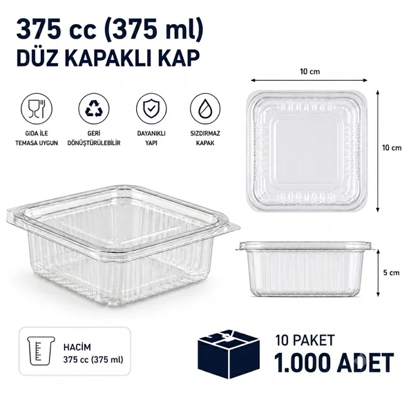 375 cc Sızdırmaz Kap 1.000 Adet ürün görseli 1