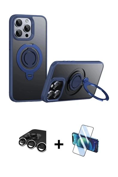 MARSİLYAN™- iPhone 15 Pro Max Kılıf Zirve Çizgi Prime - Siyah 3D Antistatik Seramik Nano Ekran Koruyucu + Raze Metal Kam ürün görseli 1