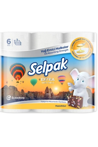 Selpak Extra Yağ Emici Kağıt Havlu 6'Lı - Resim 3